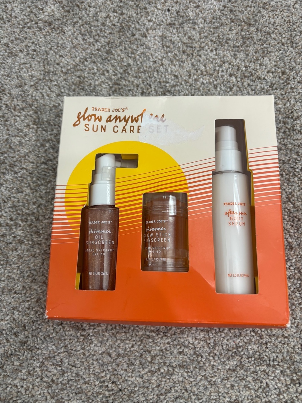 🆕 NWT Trader Joe’s Glow Anywhere Body Sun Care Set
